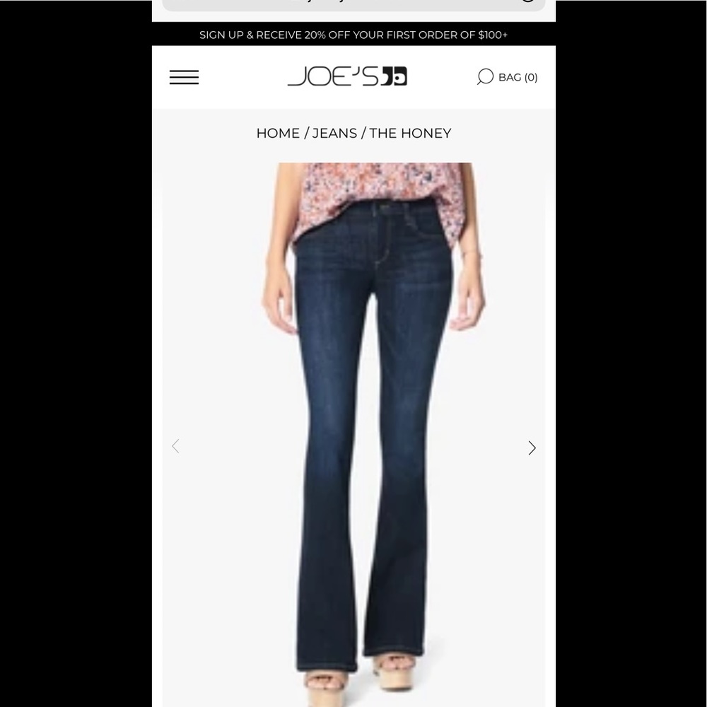 Joe’s Honey bootcut leg size 29